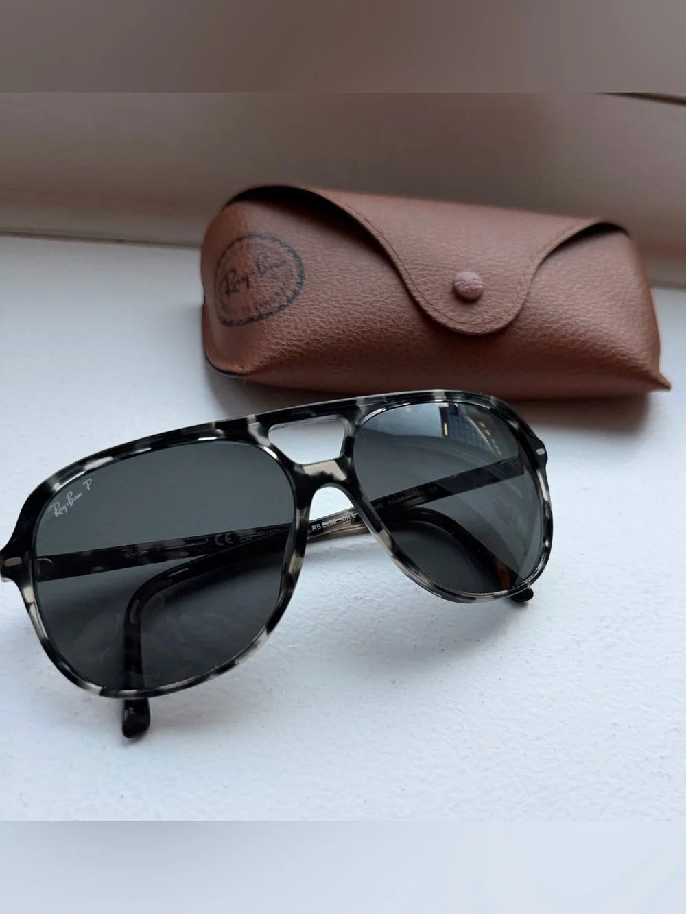 Ray-Ban Bill Polarized Sunglasses Gray Havana